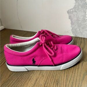 Polo Ralph Lauren Hot Pink Sneakers Women’s size 7 EUC